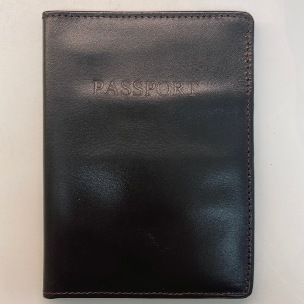 Restoration Hardware Leather Passport Case
